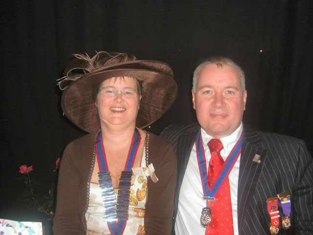 Mandy Vines with Round Table Vice President Graham Drummond