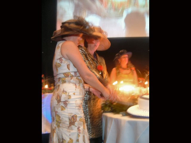 Cutting the cake