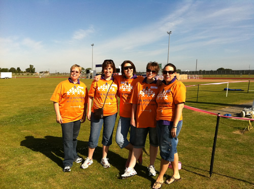 Boston Ladies Circle resplendent in their volunteers t shirts â while the sun was still shining!