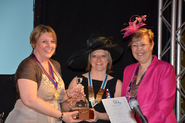 Niki Boersma, Immediate Past President, awarded the Best Speaker from the Floor Trophy to Claire Smith.